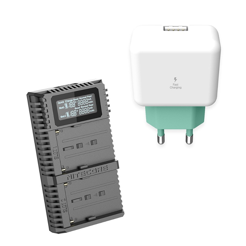 [NITECORE] USN3 PRO F타입 배터리 급속 충전기 (퀵 차지 어댑터 포함)